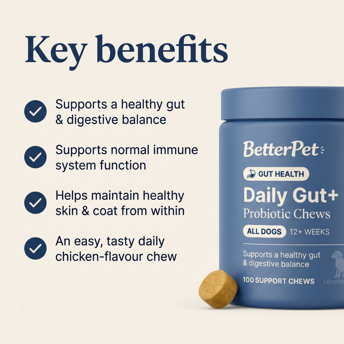 BetterPet Daily Gut+ Probiotic Chews
